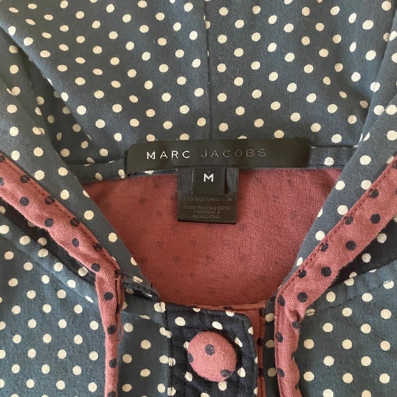 Marc Jacobs Polka Dot Henley Hood- Women's Size M - Picture 3 of 3
